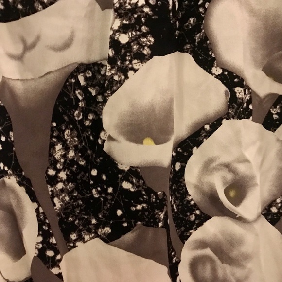 Grey Black White Silk Sleeveless Midi Dress - Picture 10 of 10